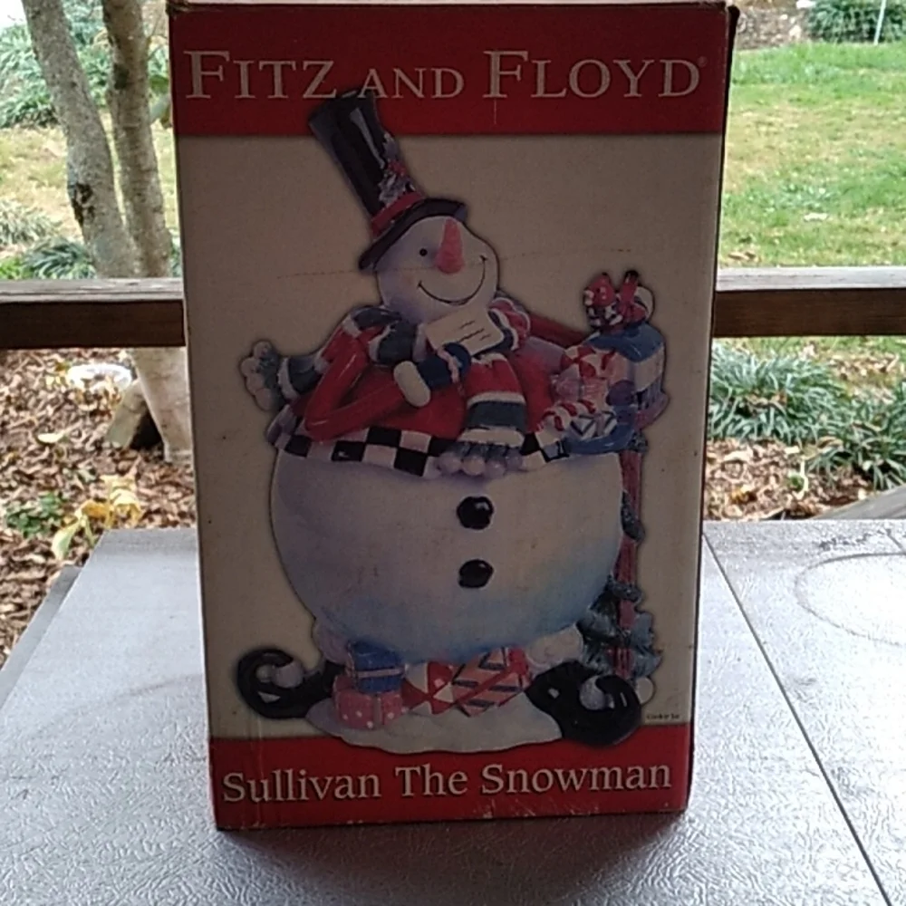 Fitz and Floyd Ckassics Sullivan the snowman cookie jar